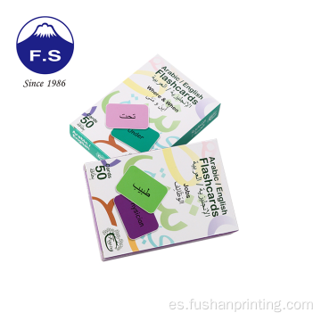 Juegos de flash reciclables duraderos imprimiendo cartas de juego personalizados